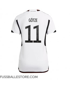 Günstige Deutschland Mario Gotze #11 Heimtrikot Damen WM 2022 Kurzarm